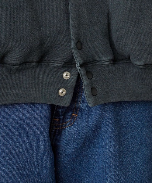 REMI RELIEF(レミレリーフ)の「REMI RELIEF/レミレリーフ Wフェイス SP加工 スウェットスタジャン(スタジャン・メンズ・ブラック/ブラウン/ヘザーグレー・M/L/XL)」の5枚目の写真