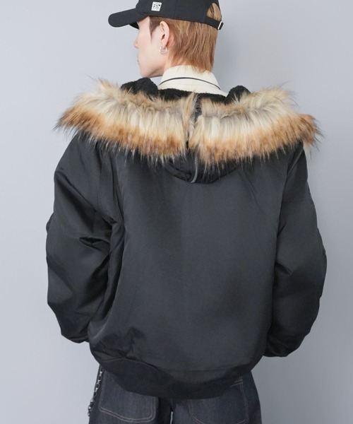 エンポリオアルマーニ N-2B フライトジャケット ブルゾン 短丈 フーディ セール】【短丈】中綿N-2Bフライトジャケット/2WAY/フェイクファー