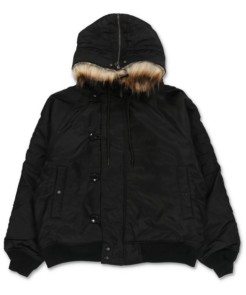 短丈】中綿N-2Bフライトジャケット/2WAY/フェイクファーブルゾン/ユニ