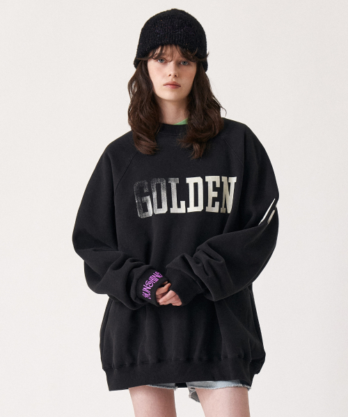 GOLDEN SNSHINE（ゴールデン サンシャイン）の「Golden raglan sweatshirts_Ebony black（スウェット・メンズ・その他・MEDIUM/LARGE）」の2枚目の写真