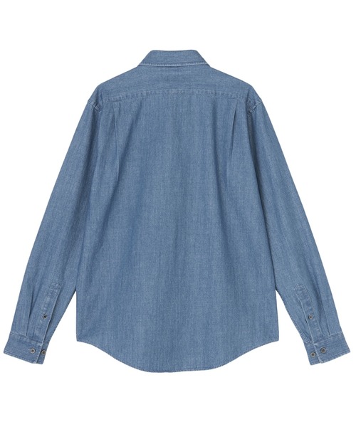 TOKYO SHIRTS(トウキョウシャツ)の「カラーテープ デニムシャツ(ポロシャツ・メンズ・ブルー・S/M/L/LL)」の2枚目の写真
