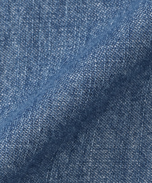 TOKYO SHIRTS(トウキョウシャツ)の「カラーテープ デニムシャツ(ポロシャツ・メンズ・ブルー・S/M/L/LL)」の5枚目の写真