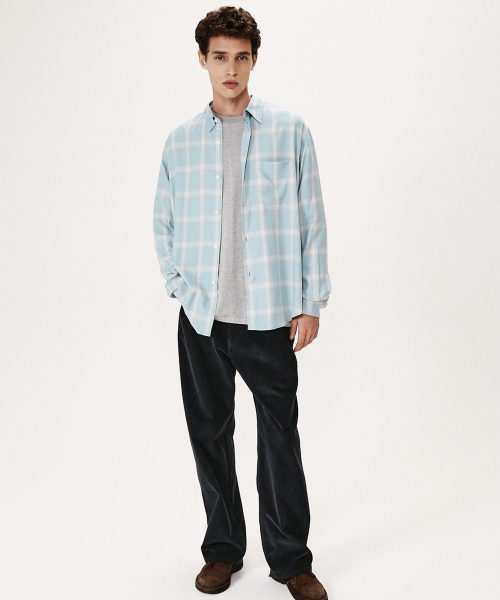 SHIRTER(シャーター)の「NAVONA SHIRT V3 (CHECK SKY)(シャツ/ブラウス・メンズ・その他・MEDIUM/LARGE/SMALL)」の3枚目の写真