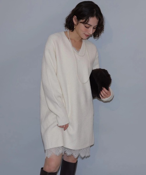 レースキャミワンピース×ニットワンピースSET（ワンピース