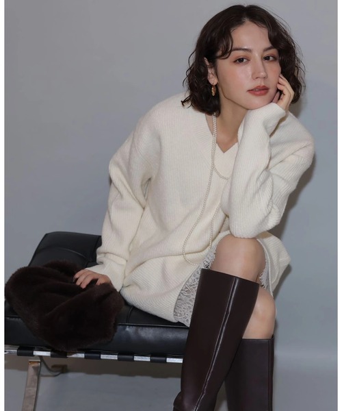 レースキャミワンピース×ニットワンピースSET（ワンピース