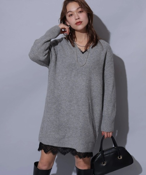 レースキャミワンピース×ニットワンピースSET（ワンピース