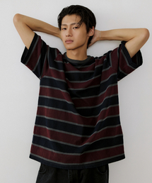 ENDOOR（エンドア）の「Vintage stripe 1/2 t-shirt (vtg red)（シャツ/ブラウス）」