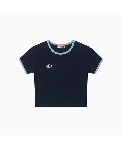 MENASOO(ミナス)の「MNS Span Crop T Shirt_Navy(Tシャツ/カットソー・レディース・ネイビー・1/2)」の1枚目の写真