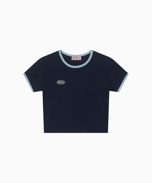 MENASOO(ミナス)の「MNS Span Crop T Shirt_Navy(Tシャツ/カットソー・レディース・ネイビー・1/2)」の8枚目の写真