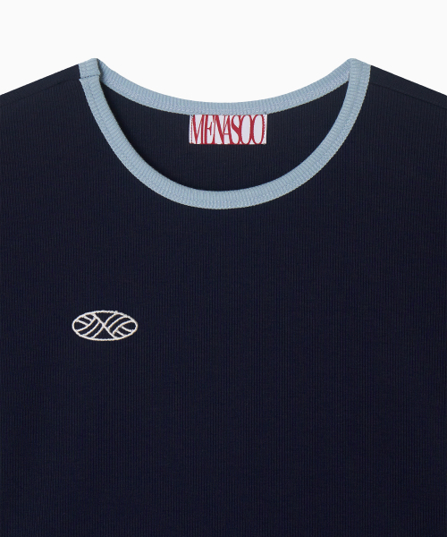 MENASOO(ミナス)の「MNS Span Crop T Shirt_Navy(Tシャツ/カットソー・レディース・ネイビー・1/2)」の10枚目の写真