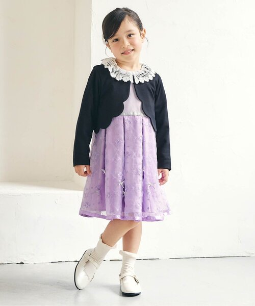 apres les cours（アプレレクール）の「レース衿リボンブラウス（シャツ/ブラウス・キッズ・オフホワイト・90/100/110/120/130）」の7枚目の写真