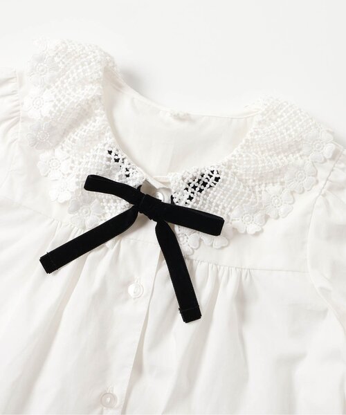 apres les cours（アプレレクール）の「レース衿リボンブラウス（シャツ/ブラウス・キッズ・オフホワイト・90/100/110/120/130）」の13枚目の写真