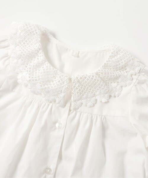 apres les cours（アプレレクール）の「レース衿リボンブラウス（シャツ/ブラウス・キッズ・オフホワイト・90/100/110/120/130）」の15枚目の写真