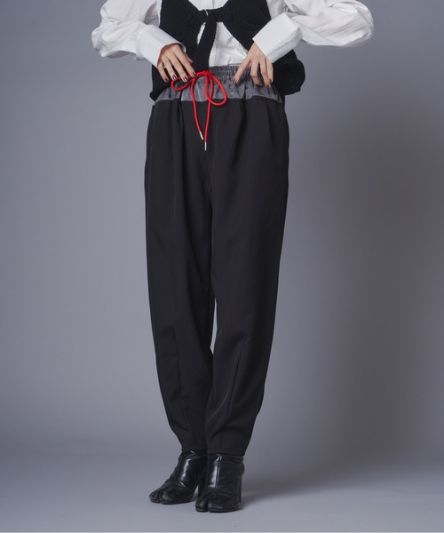 terrace（テラス）の「バイカラーブロッキングツータックパンツ（その他パンツ・レディース・ブラウン/ブラック/カーキ・MEDIUM）」の5枚目の写真