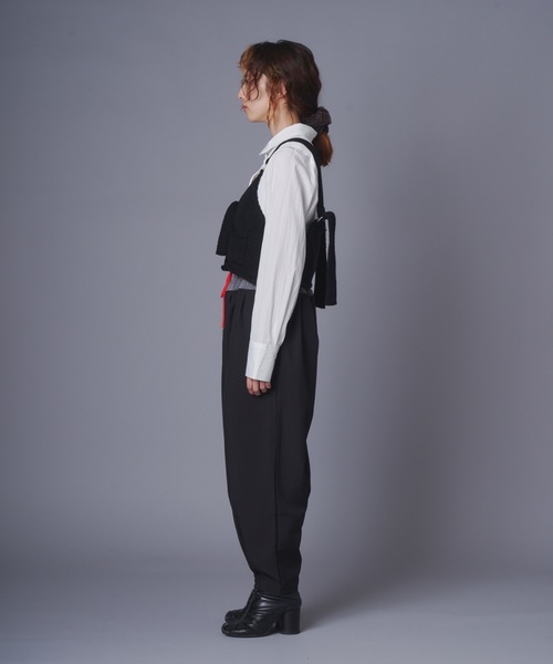 terrace（テラス）の「バイカラーブロッキングツータックパンツ（その他パンツ・レディース・ブラウン/ブラック/カーキ・MEDIUM）」の13枚目の写真
