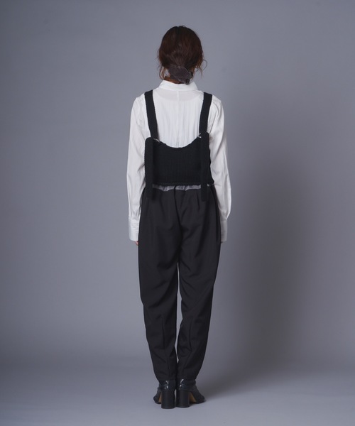 terrace（テラス）の「バイカラーブロッキングツータックパンツ（その他パンツ・レディース・ブラウン/ブラック/カーキ・MEDIUM）」の14枚目の写真