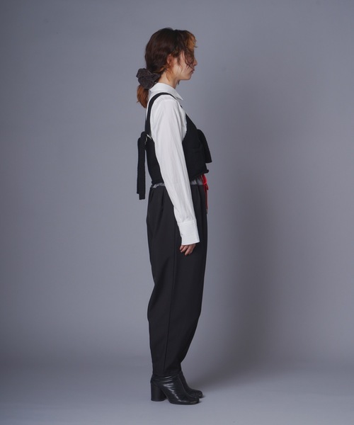 terrace（テラス）の「バイカラーブロッキングツータックパンツ（その他パンツ・レディース・ブラウン/ブラック/カーキ・MEDIUM）」の15枚目の写真