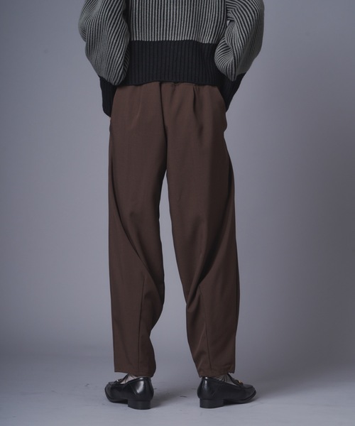 terrace（テラス）の「バイカラーブロッキングツータックパンツ（その他パンツ・レディース・ブラウン/ブラック/カーキ・MEDIUM）」の21枚目の写真