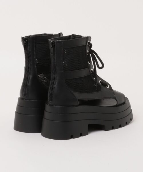 Parade（パレード）の「【厚底】トラックソールメッシュブーツサンダル CT7927（サンダル・レディース・ブラック・S/M/L/LL）」の2枚目の写真