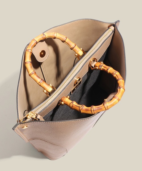 E'POR(エポール)の「【E'POR】BAMBOO BAG Large/A4対応・通勤(トートバッグ・レディース・オフホワイト/ベージュ系その他2/ブラック系その他2/グレー・FREE)」の18枚目の写真