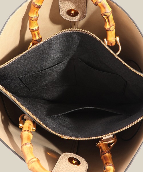 E'POR(エポール)の「【E'POR】BAMBOO BAG Large/A4対応・通勤(トートバッグ・レディース・オフホワイト/ベージュ系その他2/ブラック系その他2/グレー・FREE)」の19枚目の写真