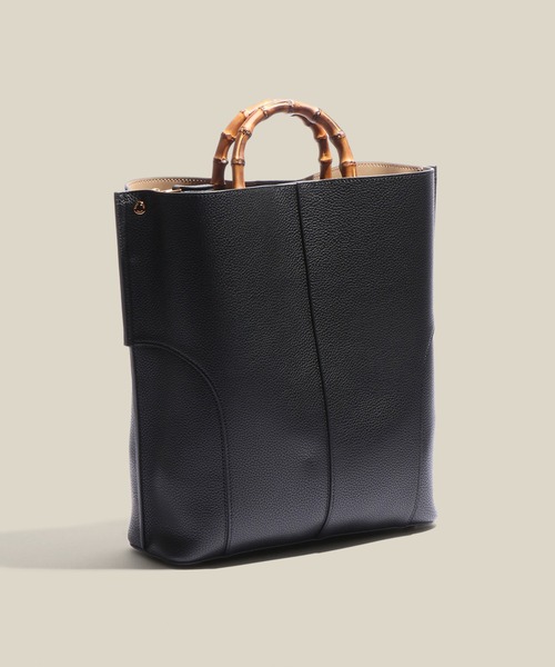 E'POR(エポール)の「【E'POR】BAMBOO BAG Large/A4対応・通勤(トートバッグ・レディース・オフホワイト/ベージュ系その他2/ブラック系その他2/グレー・FREE)」の8枚目の写真