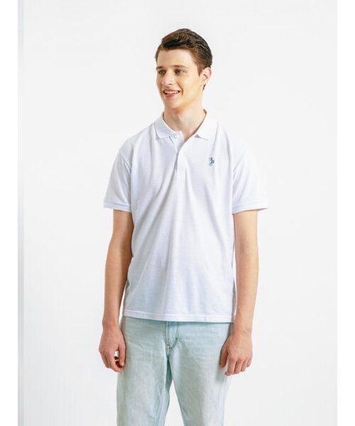ROYAL CLUB HOLIDAY(ロイヤルクラブホリデー)の「RCH ロゴ 半袖 ピケ カラー Tシャツ ホワイト(ポロシャツ・メンズ・ホワイト・SMALL/MEDIUM/LARGE)」の6枚目の写真