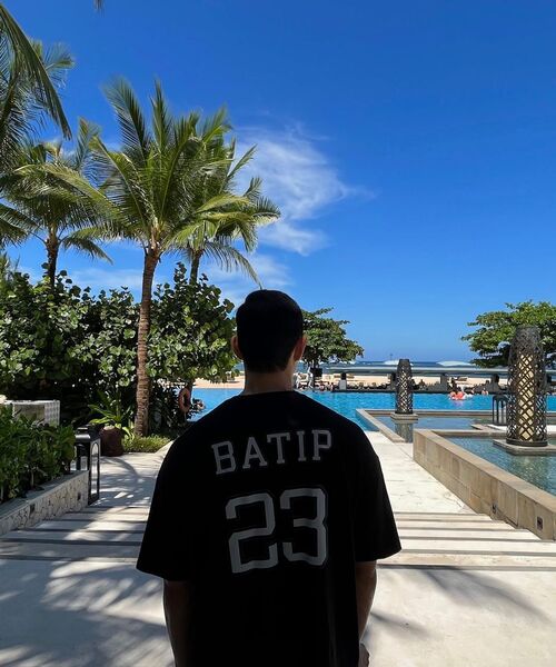 BATIP(バティップ)の「モーダルバックプリントセミオーバー半袖Tシャツブラック(Tシャツ/カットソー・メンズ・その他・MEDIUM/LARGE/X-LARGE/XX-LARGE)」の2枚目の写真