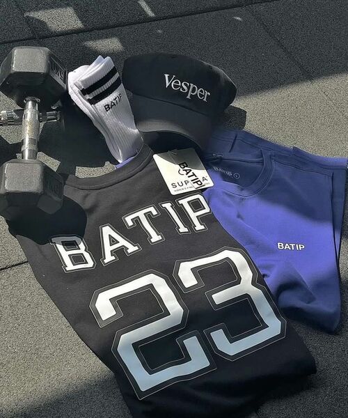 BATIP(バティップ)の「モーダルバックプリントセミオーバー半袖Tシャツブラック(Tシャツ/カットソー・メンズ・その他・MEDIUM/LARGE/X-LARGE/XX-LARGE)」の4枚目の写真
