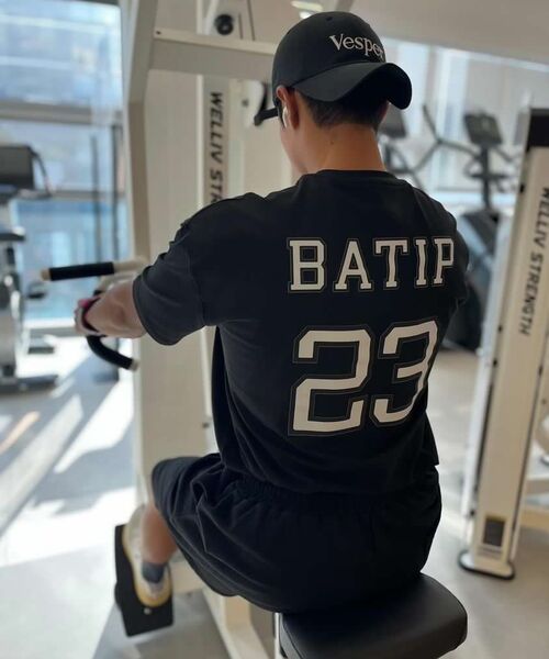 BATIP(バティップ)の「モーダルバックプリントセミオーバー半袖Tシャツブラック(Tシャツ/カットソー・メンズ・その他・MEDIUM/LARGE/X-LARGE/XX-LARGE)」の7枚目の写真