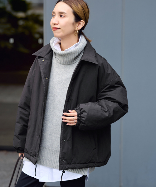 FRAMeWORK（フレームワーク）の「≪追加≫撥水防風ポンチョコート 2（その他アウター・レディース・ブラック/アイボリー・36/38）」の7枚目の写真