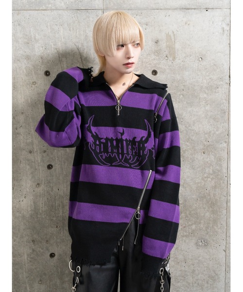 セール】クロスAmilige変形ZIPニット（ニット/セーター）｜Amilige