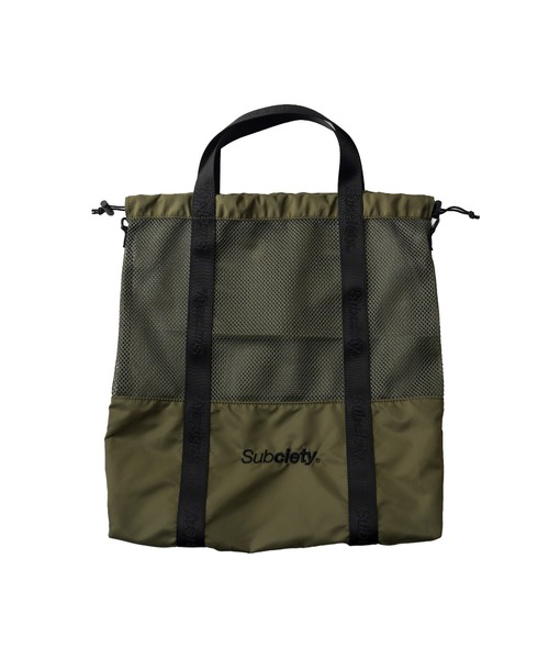 Subciety(サブサエティ)の「Mesh shoulder tote bag(ショルダーバッグ・メンズ・オレンジ/オリーブ/ブラック・FREE)」の11枚目の写真