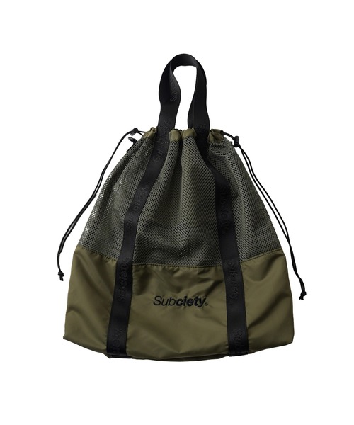 Subciety(サブサエティ)の「Mesh shoulder tote bag(ショルダーバッグ・メンズ・オレンジ/オリーブ/ブラック・FREE)」の12枚目の写真