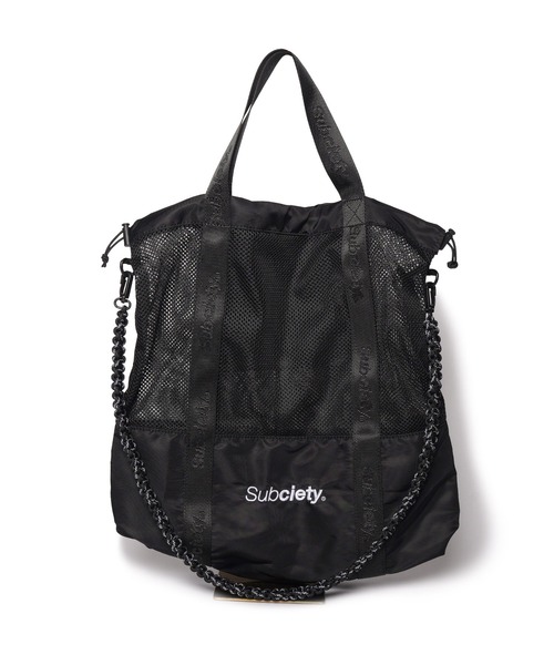 Subciety(サブサエティ)の「Mesh shoulder tote bag(ショルダーバッグ・メンズ・オレンジ/オリーブ/ブラック・FREE)」の5枚目の写真