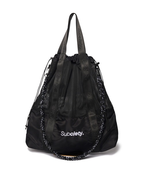 Subciety(サブサエティ)の「Mesh shoulder tote bag(ショルダーバッグ・メンズ・オレンジ/オリーブ/ブラック・FREE)」の4枚目の写真