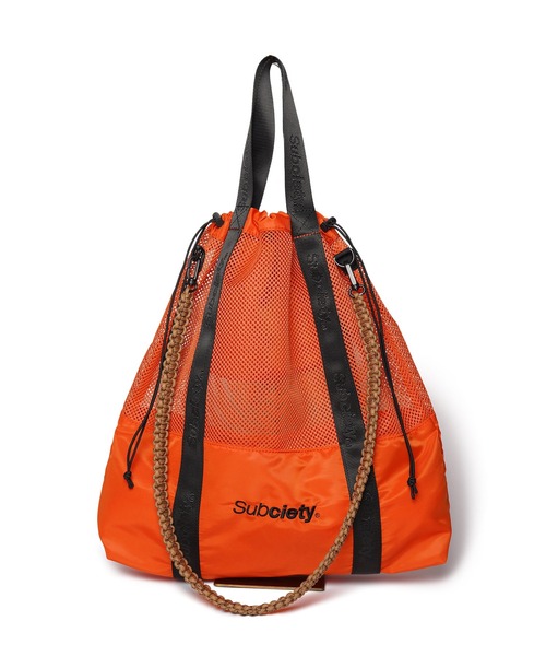 Subciety(サブサエティ)の「Mesh shoulder tote bag(ショルダーバッグ・メンズ・オレンジ/オリーブ/ブラック・FREE)」の13枚目の写真