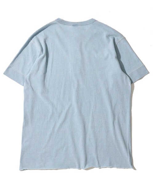 Healthknit(ヘルスニット)の「【Healthknit】Indigo Henleyneck S/S Tee / ヘンリーネック ショートスリーブTシャツ(Tシャツ/カットソー・メンズ・ダークインディゴブルー/ライトインディゴブルー/インディゴブルー・MEDIUM/X-LARGE/LARGE)」の9枚目の写真