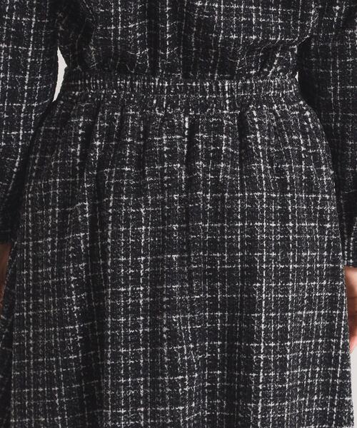 ITS'DEMO（イッツデモ）の「【手洗い可／セットアップ可】ツイード風プリントスカート（スカート・レディース・グレー系その他/ホワイト系3/ブラック系・00）」の5枚目の写真