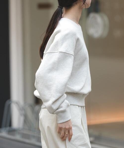 FORK&SPOON（フォークアンドスプーン）の「FORK&SPOON　コクーンスウェット（スウェット・レディース・オートミール/ネイビー/ピンク・1）」の15枚目の写真