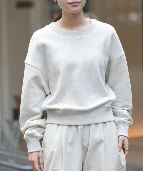 FORK&SPOON（フォークアンドスプーン）の「FORK&SPOON　コクーンスウェット（スウェット・レディース・オートミール/ネイビー/ピンク・1）」の16枚目の写真