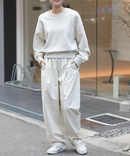 FORK&SPOON（フォークアンドスプーン）の「FORK&SPOON　コクーンスウェット（スウェット・レディース・オートミール/ネイビー/ピンク・1）」の17枚目の写真