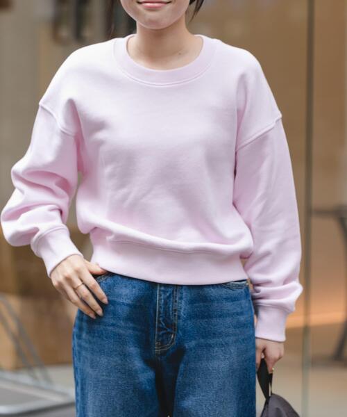 FORK&SPOON（フォークアンドスプーン）の「FORK&SPOON　コクーンスウェット（スウェット・レディース・オートミール/ネイビー/ピンク・1）」の20枚目の写真