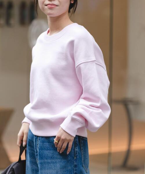 FORK&SPOON（フォークアンドスプーン）の「FORK&SPOON　コクーンスウェット（スウェット・レディース・オートミール/ネイビー/ピンク・1）」の21枚目の写真