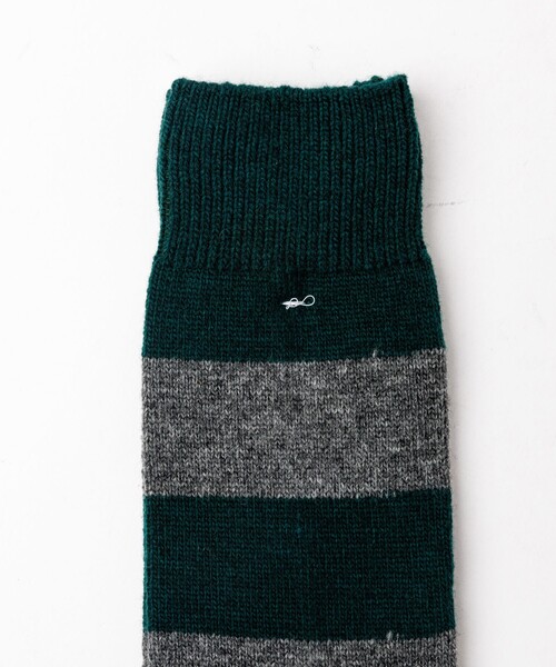 ANONYMOUSISM(アノニマスイズム)の「【ANONYMOUSISM/アノニマスイズム】Wool Cashmere Stripes Crew/ストライプ/ウールカシミヤ/ユニセックス【WEB限定】(ソックス/靴下・メンズ・ネイビー/モスグリーン/オフホワイト/チャコールグレー・フリー)」の7枚目の写真