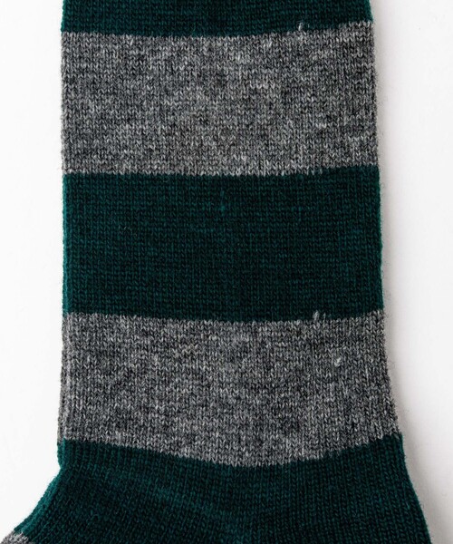 ANONYMOUSISM(アノニマスイズム)の「【ANONYMOUSISM/アノニマスイズム】Wool Cashmere Stripes Crew/ストライプ/ウールカシミヤ/ユニセックス【WEB限定】(ソックス/靴下・メンズ・ネイビー/モスグリーン/オフホワイト/チャコールグレー・フリー)」の8枚目の写真