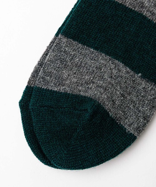 ANONYMOUSISM(アノニマスイズム)の「【ANONYMOUSISM/アノニマスイズム】Wool Cashmere Stripes Crew/ストライプ/ウールカシミヤ/ユニセックス【WEB限定】(ソックス/靴下・メンズ・ネイビー/モスグリーン/オフホワイト/チャコールグレー・フリー)」の12枚目の写真