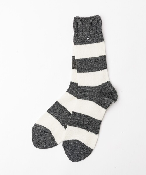 ANONYMOUSISM(アノニマスイズム)の「【ANONYMOUSISM/アノニマスイズム】Wool Cashmere Stripes Crew/ストライプ/ウールカシミヤ/ユニセックス【WEB限定】(ソックス/靴下・メンズ・ネイビー/モスグリーン/オフホワイト/チャコールグレー・フリー)」の15枚目の写真