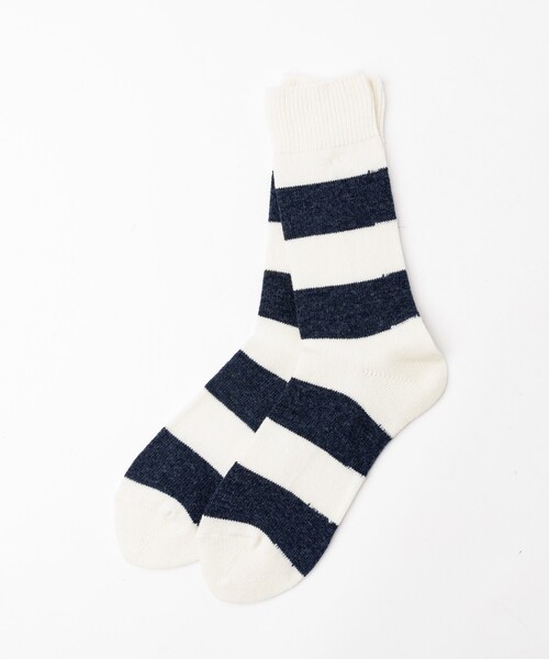 ANONYMOUSISM(アノニマスイズム)の「【ANONYMOUSISM/アノニマスイズム】Wool Cashmere Stripes Crew/ストライプ/ウールカシミヤ/ユニセックス【WEB限定】(ソックス/靴下・メンズ・ネイビー/モスグリーン/オフホワイト/チャコールグレー・フリー)」の17枚目の写真