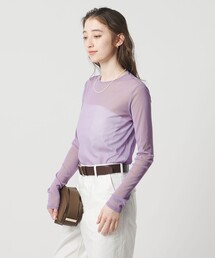 セール】チュールフラワー カットソー ‐ウォッシャブル‐（Tシャツ